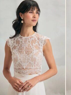 Catherine Deane Lace Bartley Top